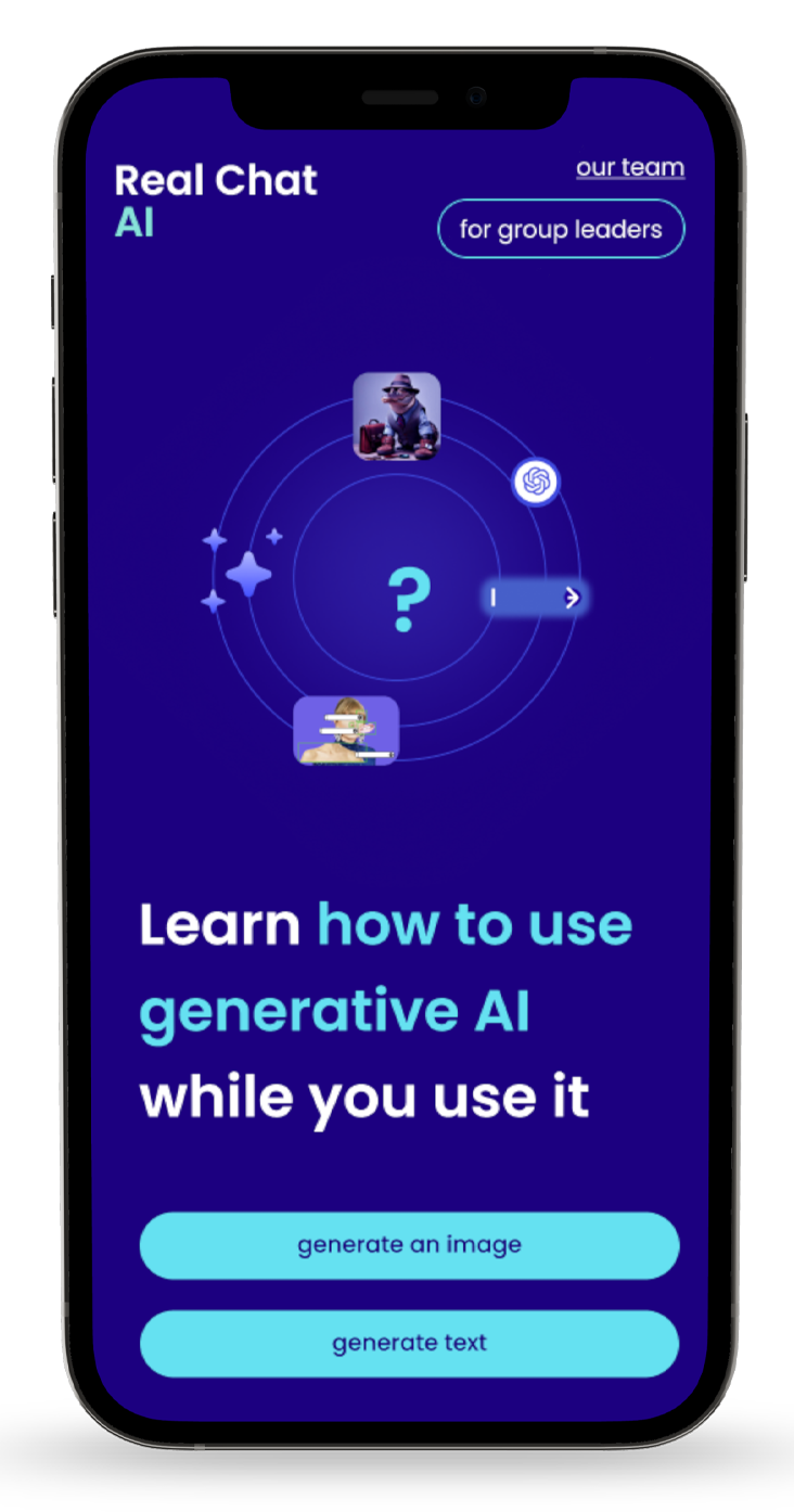 RealChatAI on a smartphone